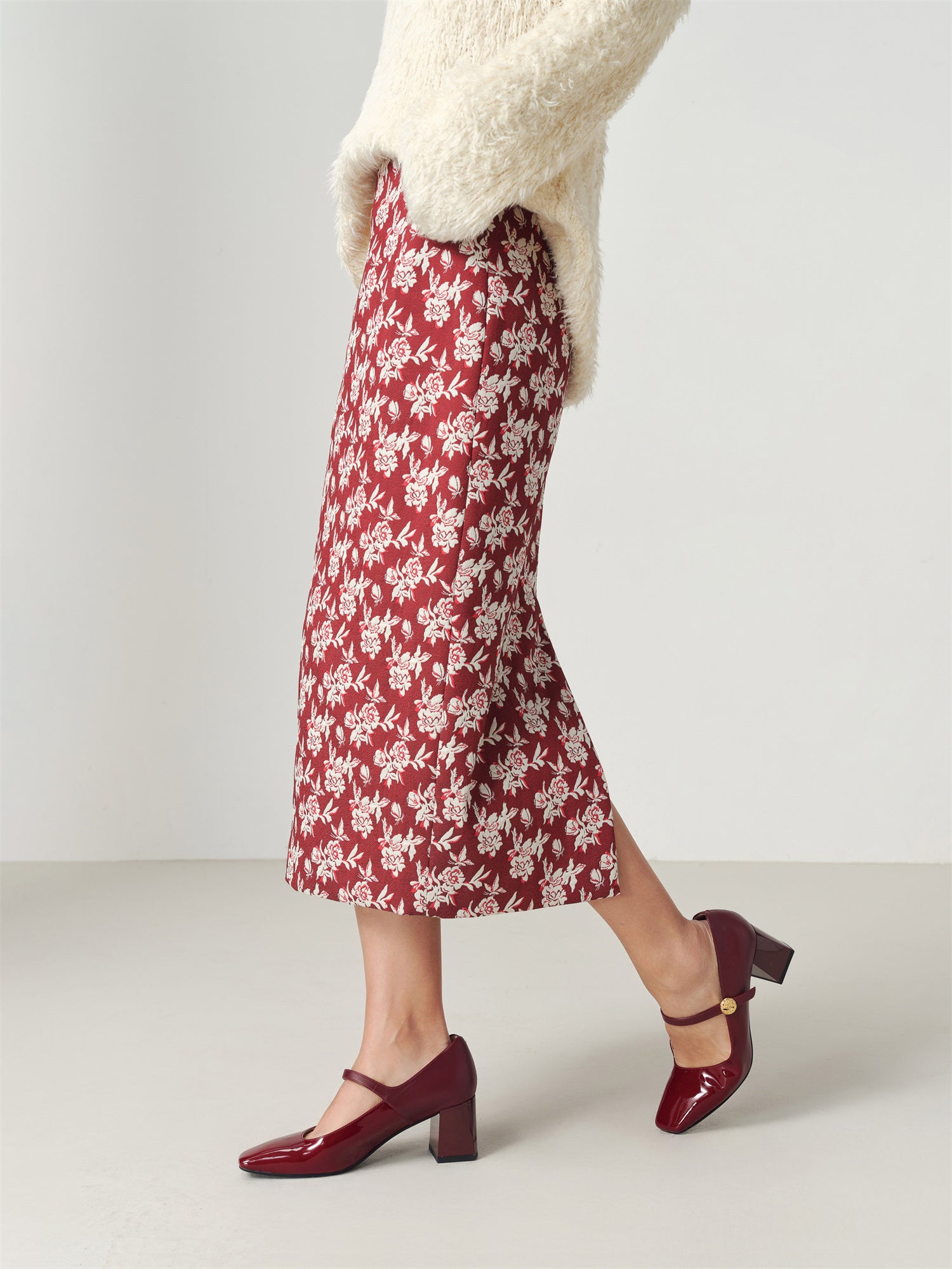 EP YAYING Jacquard Midi pencil Skirt EGKPA3527AR