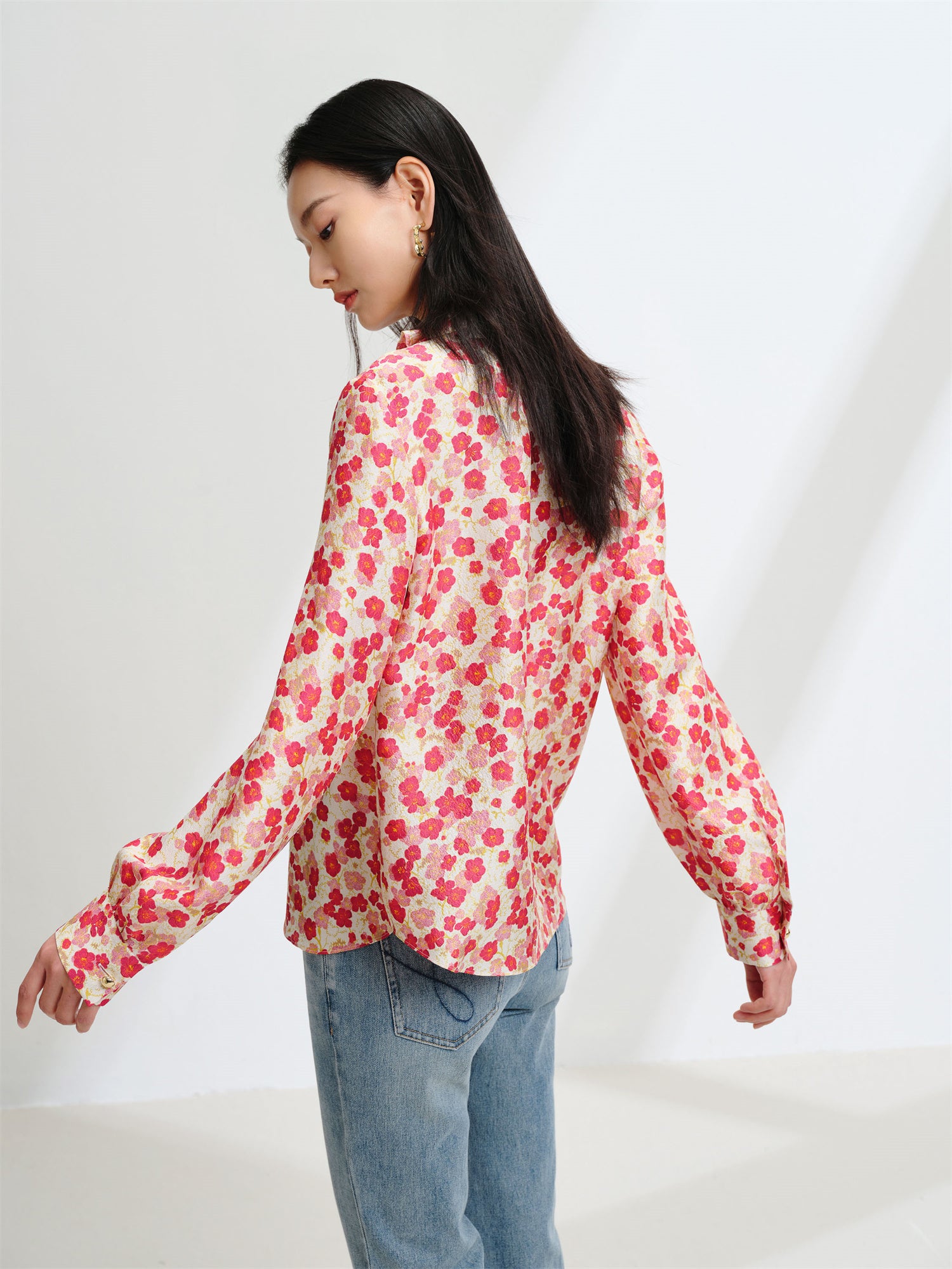 EP YAYING Silk Printed Shirt EGKPS2207AR