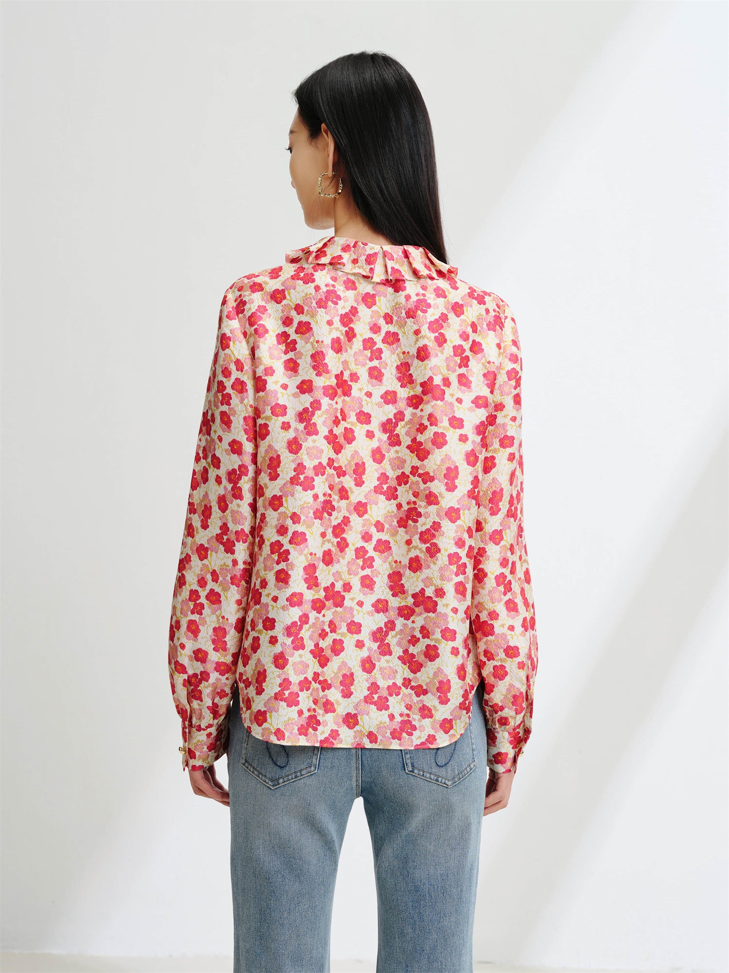 EP YAYING Silk Printed Shirt EGKPS2207AR