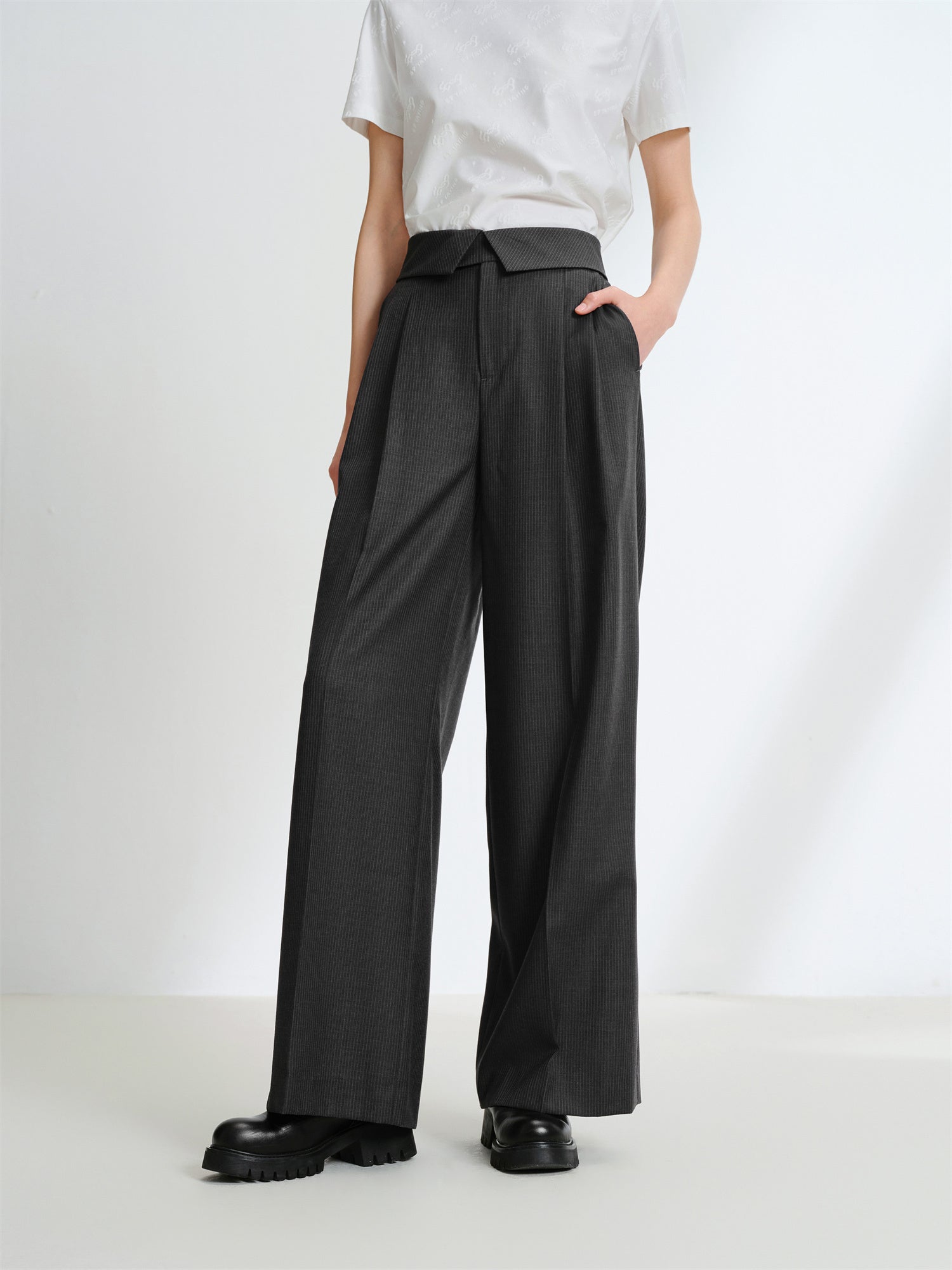 EP YAYING Silk and Wool Suit Pants EGKPS6416AC