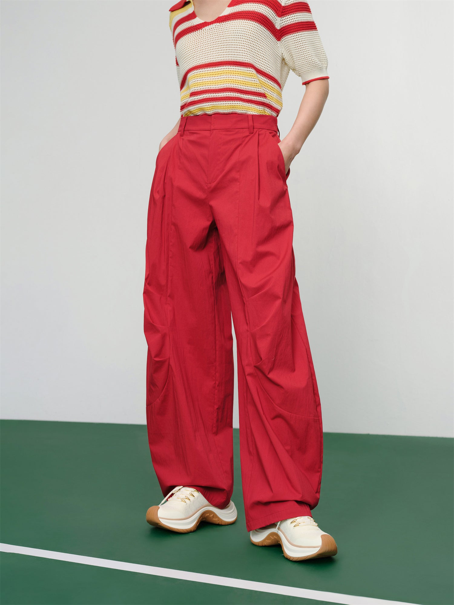EP YAYING High-Waisted Wide-Leg Pants EGKPC6407AR