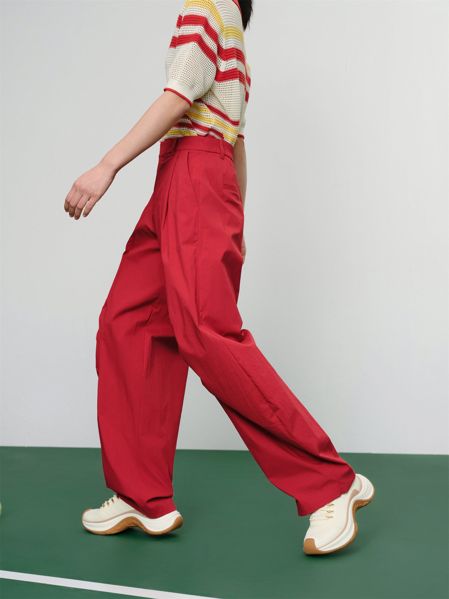 EP YAYING High-Waisted Wide-Leg Pants EGKPC6407AR