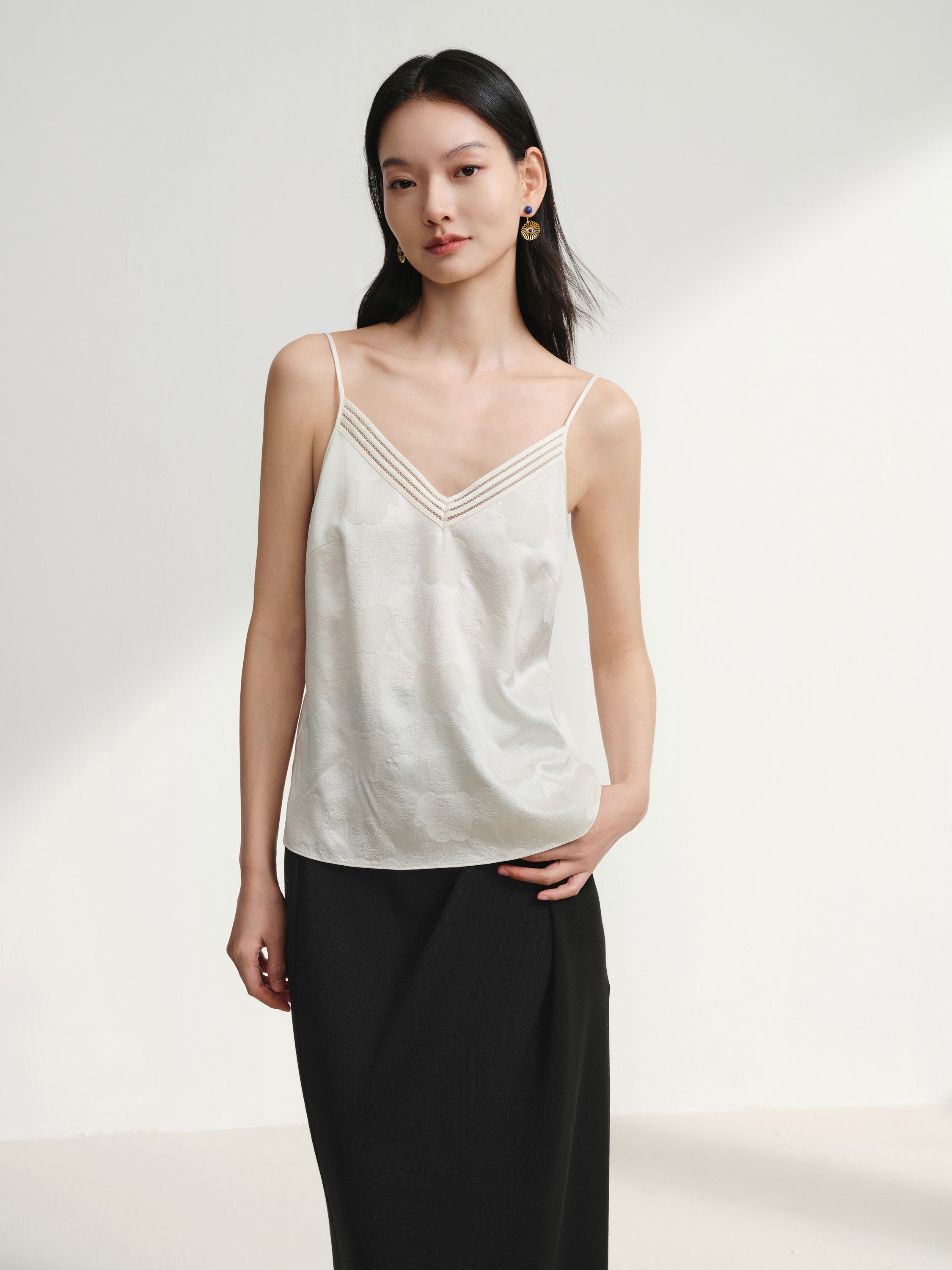 EP YAYING Silk V-neck camisole