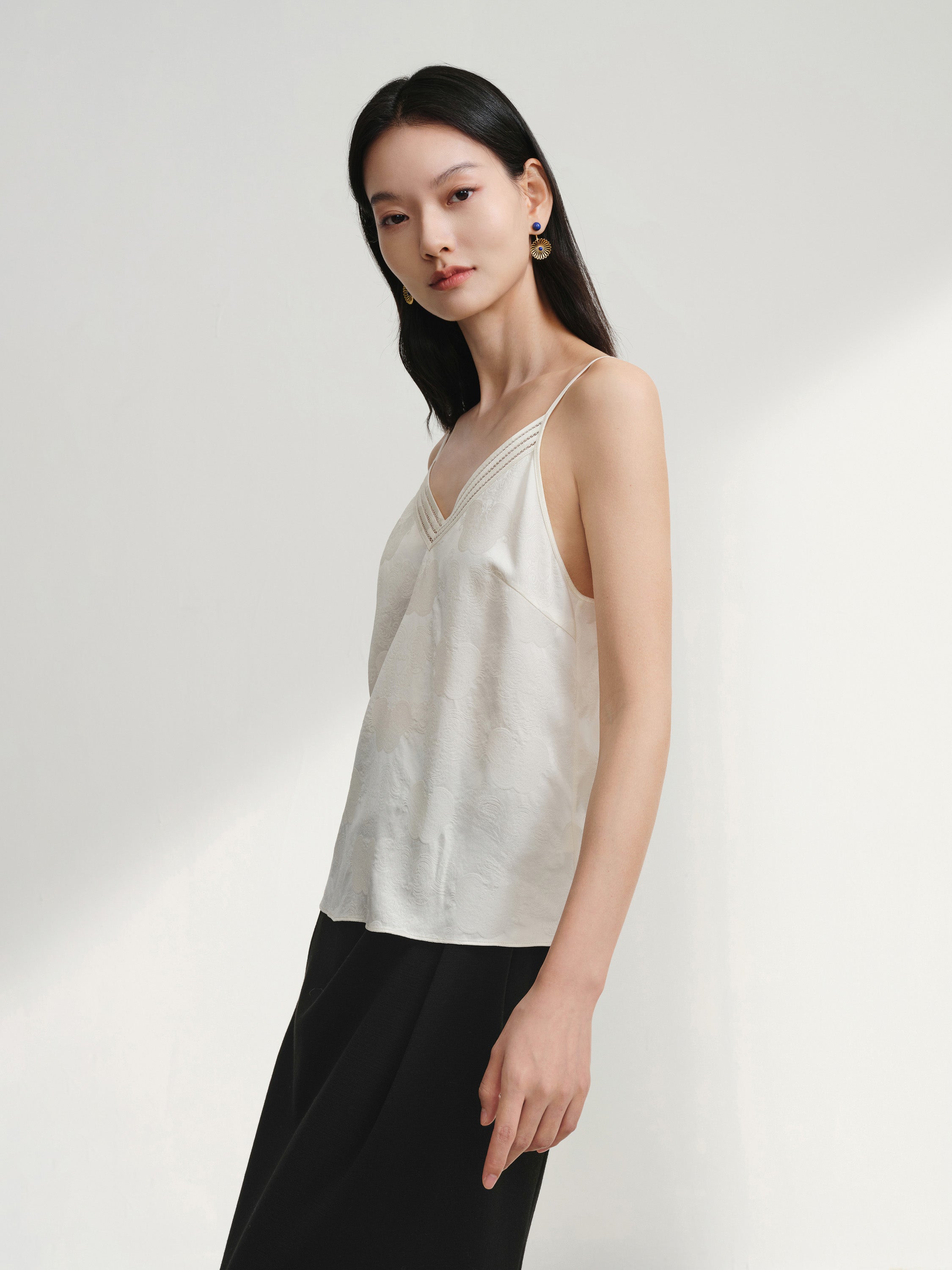 EP YAYING Silk V-neck camisole