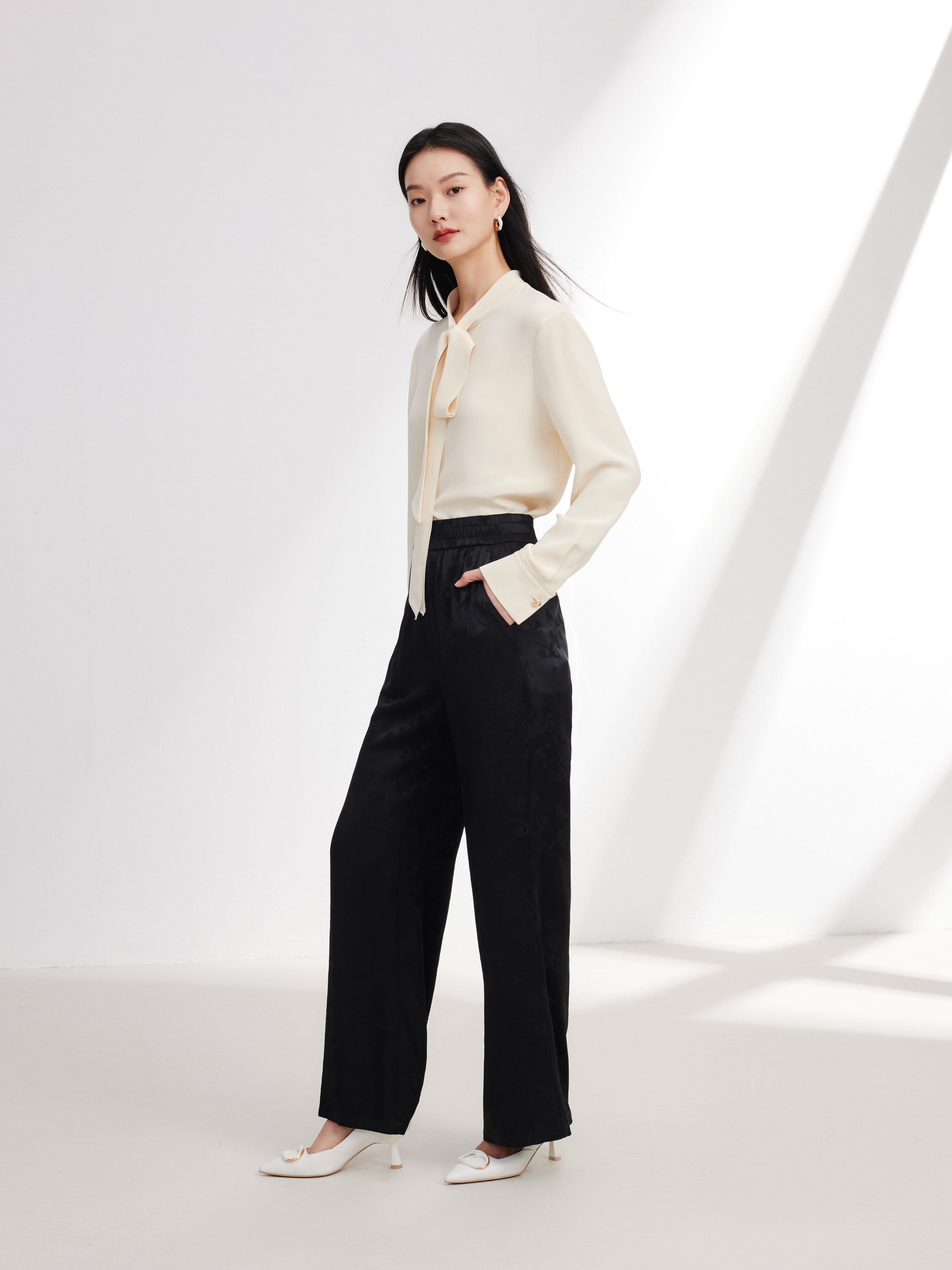 EP YAYING Black Straight Leg Pant