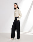 EP YAYING Black Straight Leg Pant