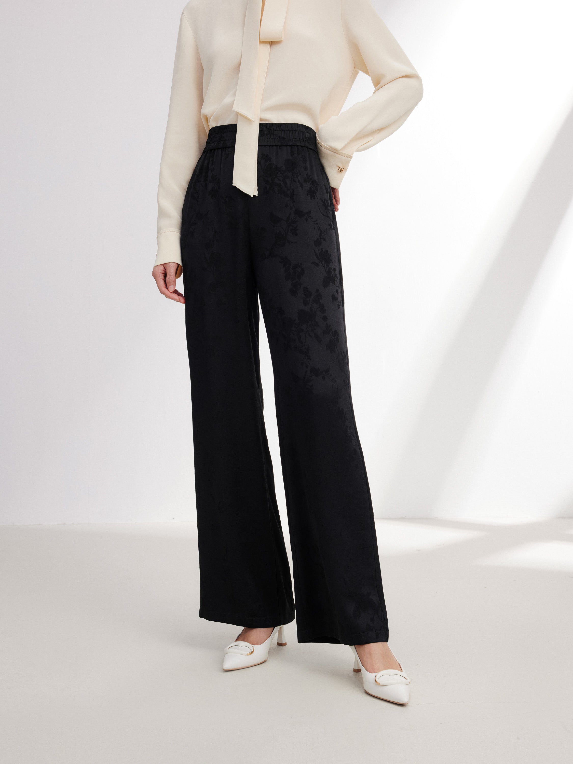 EP YAYING Black Straight Leg Pant