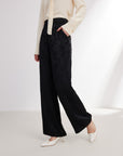 EP YAYING Black Straight Leg Pant