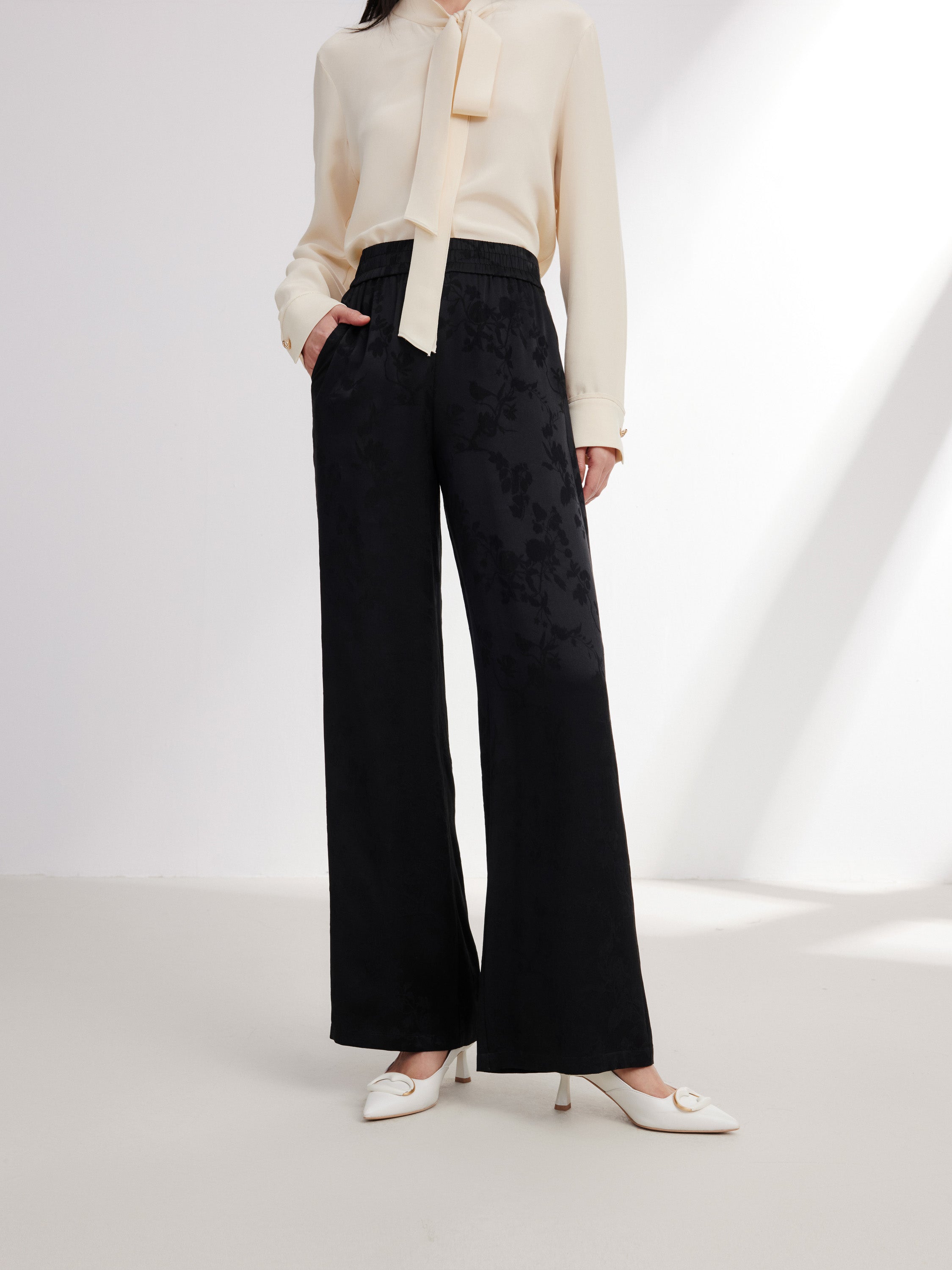 EP YAYING Black Straight Leg Pant