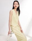 EP YAYING Acetate Commuter Waist-Defining Vest