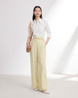 EP YAYING Acetate Commuter Relaxed-Fit Wide-Leg Pants