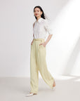 EP YAYING Acetate Commuter Relaxed-Fit Wide-Leg Pants