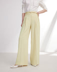 EP YAYING Acetate Commuter Relaxed-Fit Wide-Leg Pants