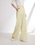 EP YAYING Acetate Commuter Relaxed-Fit Wide-Leg Pants