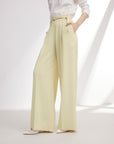 EP YAYING Acetate Commuter Relaxed-Fit Wide-Leg Pants