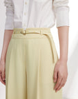 EP YAYING Acetate Commuter Relaxed-Fit Wide-Leg Pants