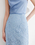 EP YAYING Blue Textured Skirt