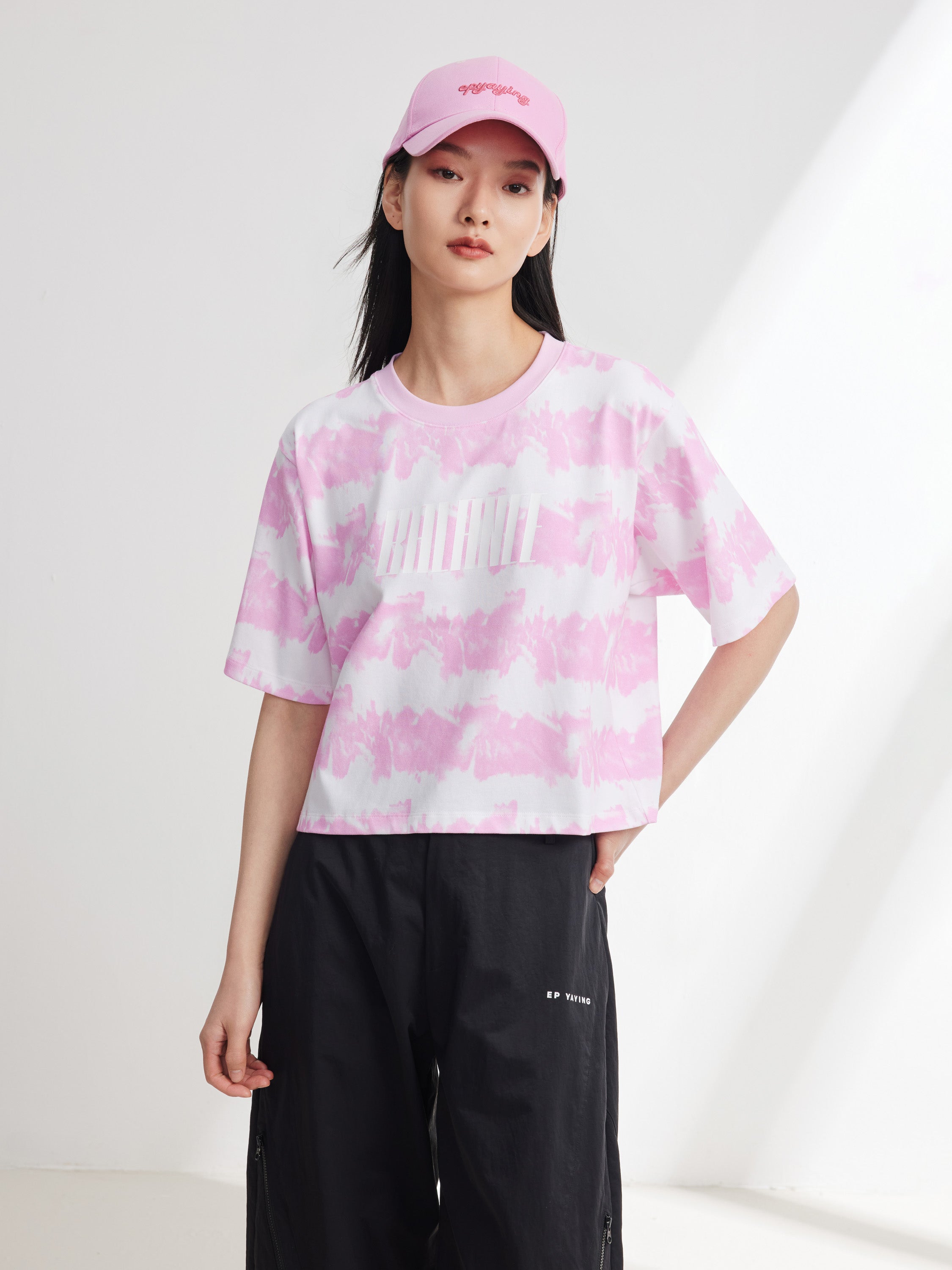 EP YAYING Pink Tie-Dye T-Shirt