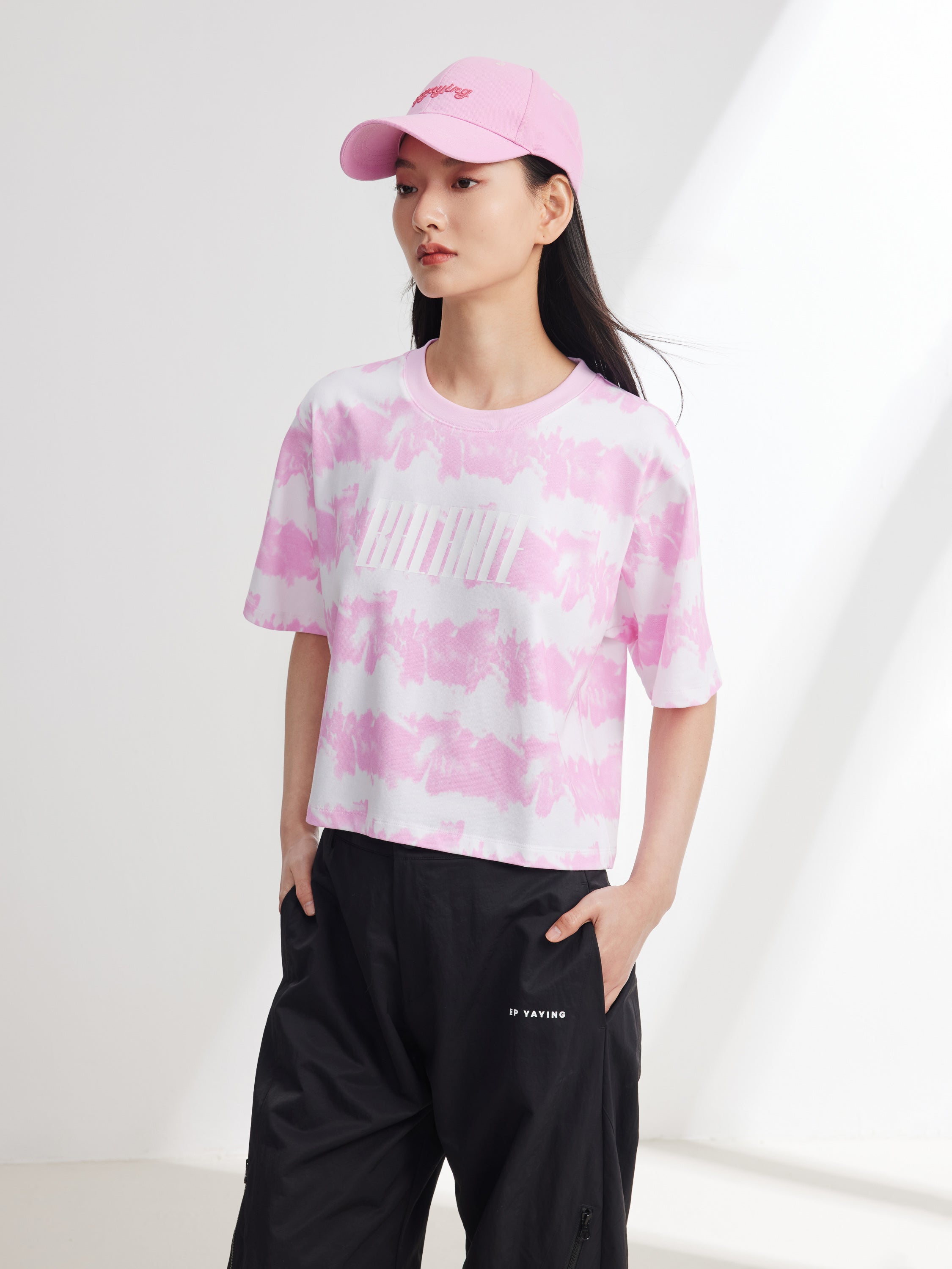 EP YAYING Pink Tie-Dye T-Shirt