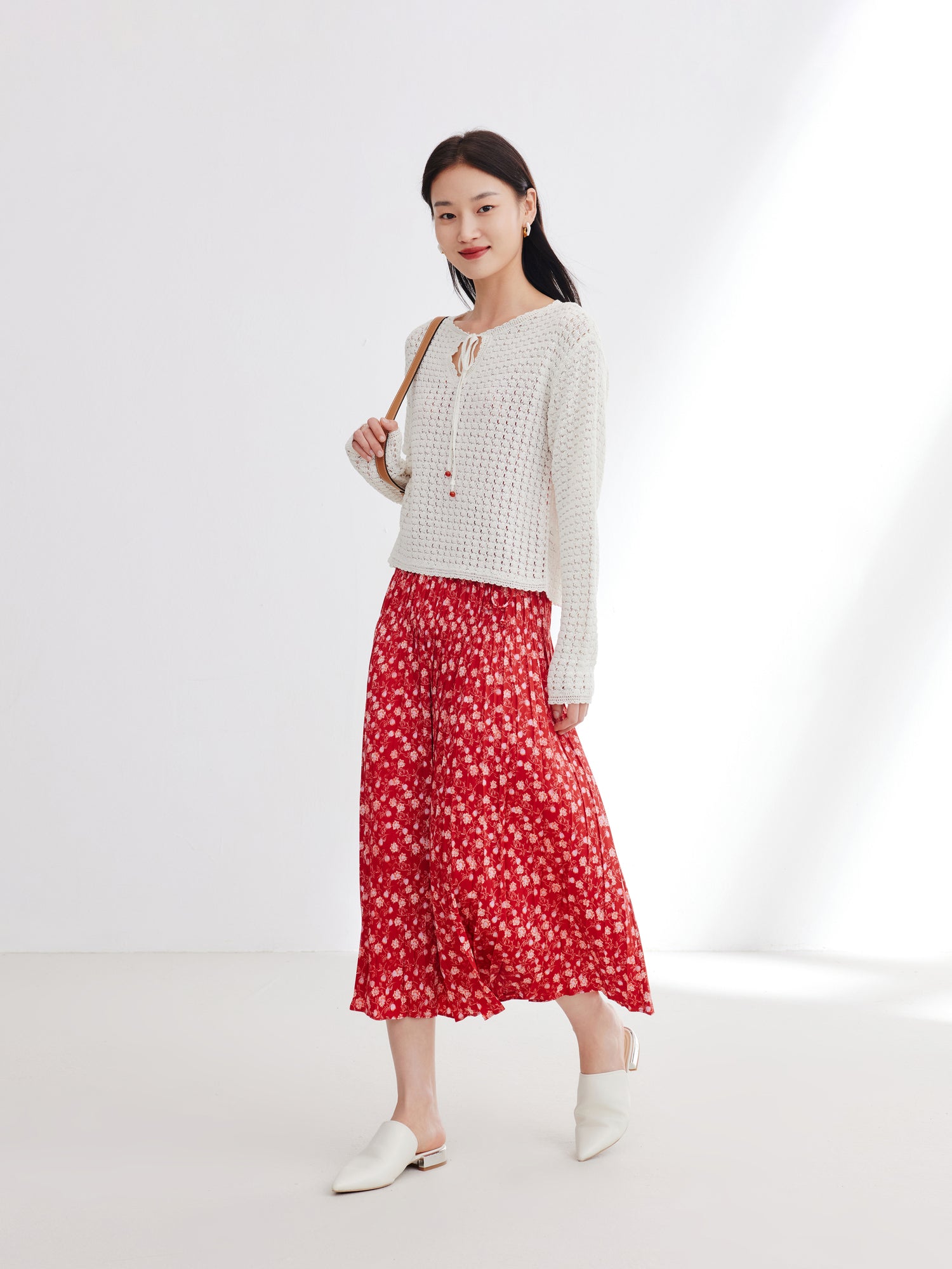 EP YAYING Traditional Chinese Style Floral Suspenders Dress