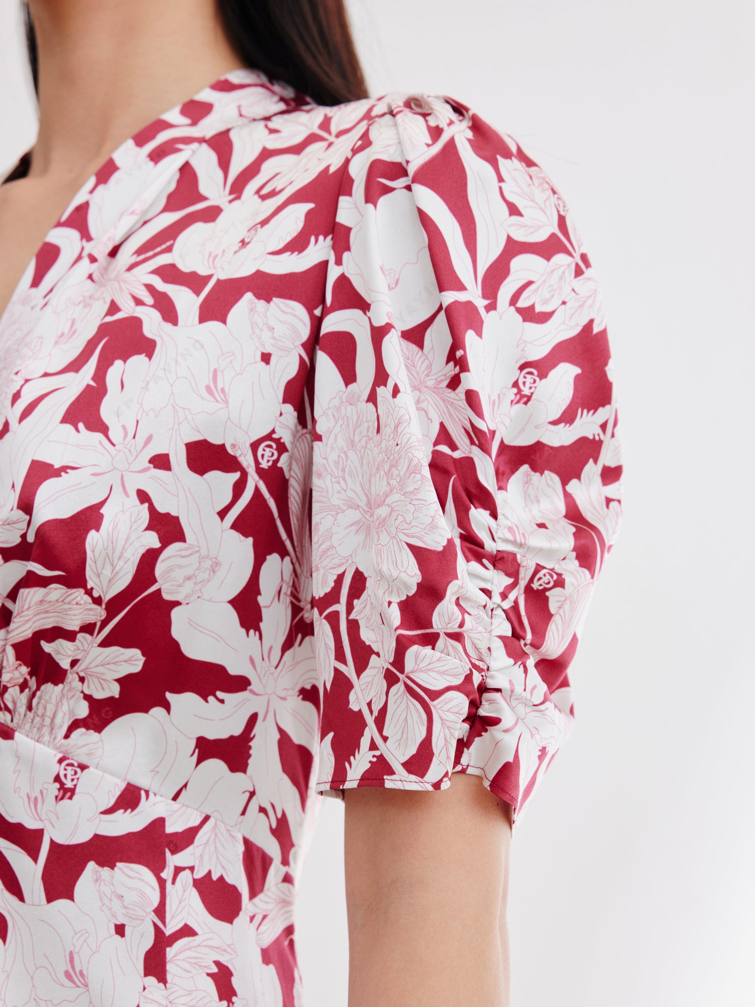 EP YAYING Silk Printed Dress