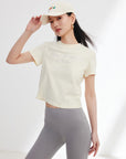 EP YAYING Beige Basic T-Shirt