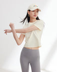 EP YAYING Beige Basic T-Shirt