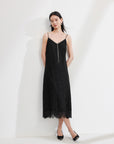 EP YAYING Black Slip Dress