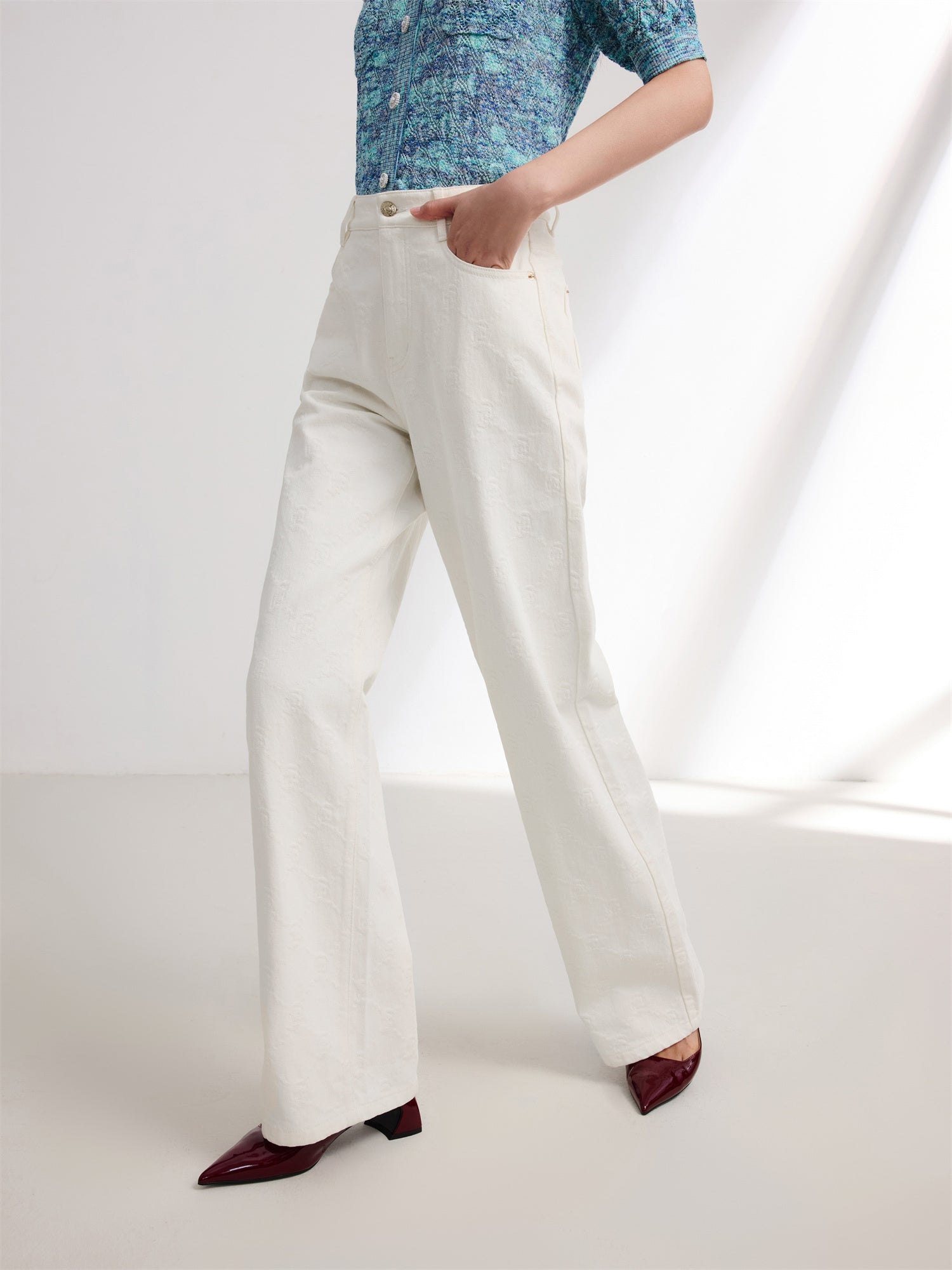EP YAYING Straight-Leg Slim Jeans