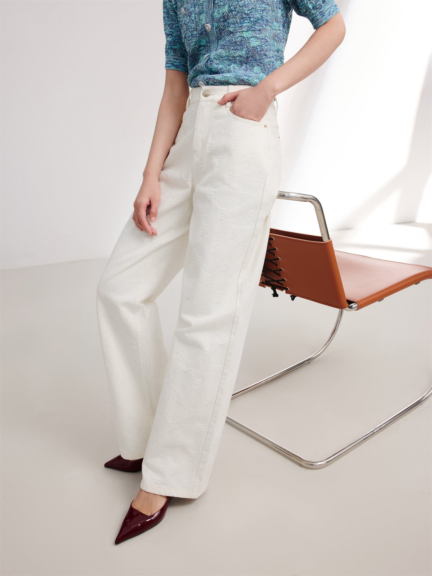 EP YAYING Straight-Leg Slim Jeans