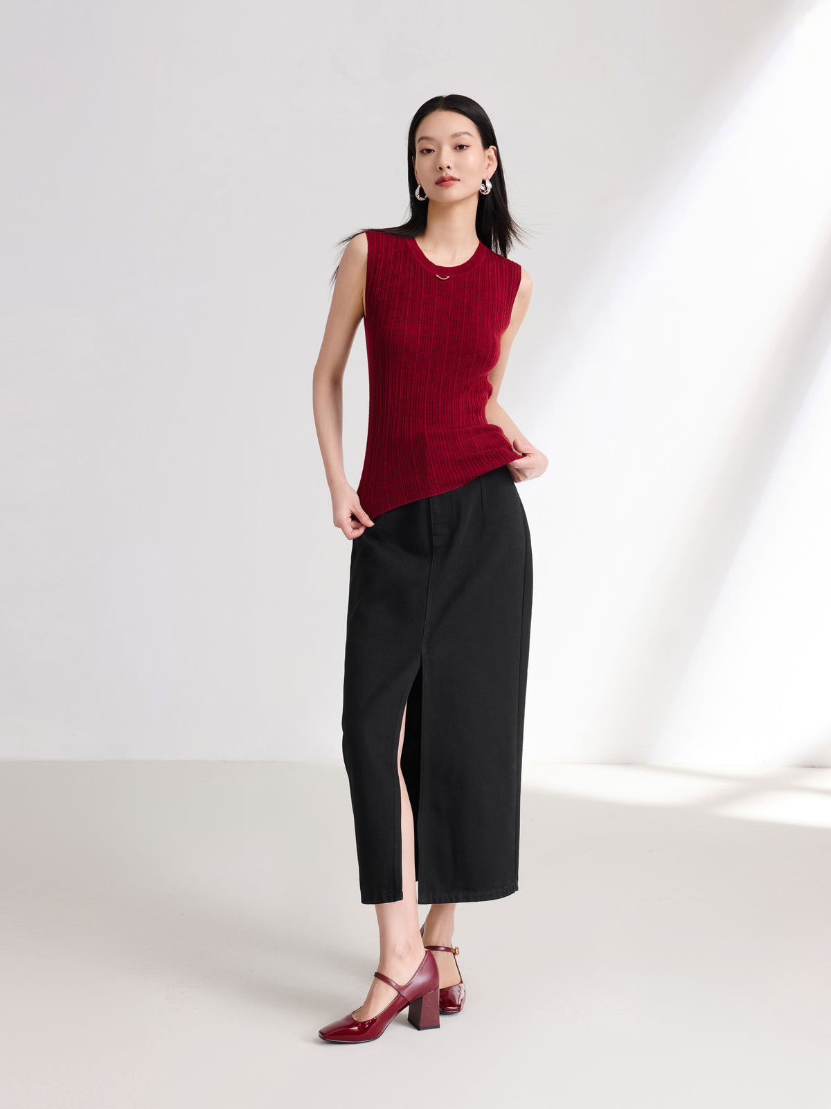 EP YAYING Wool Sleeveless Vest