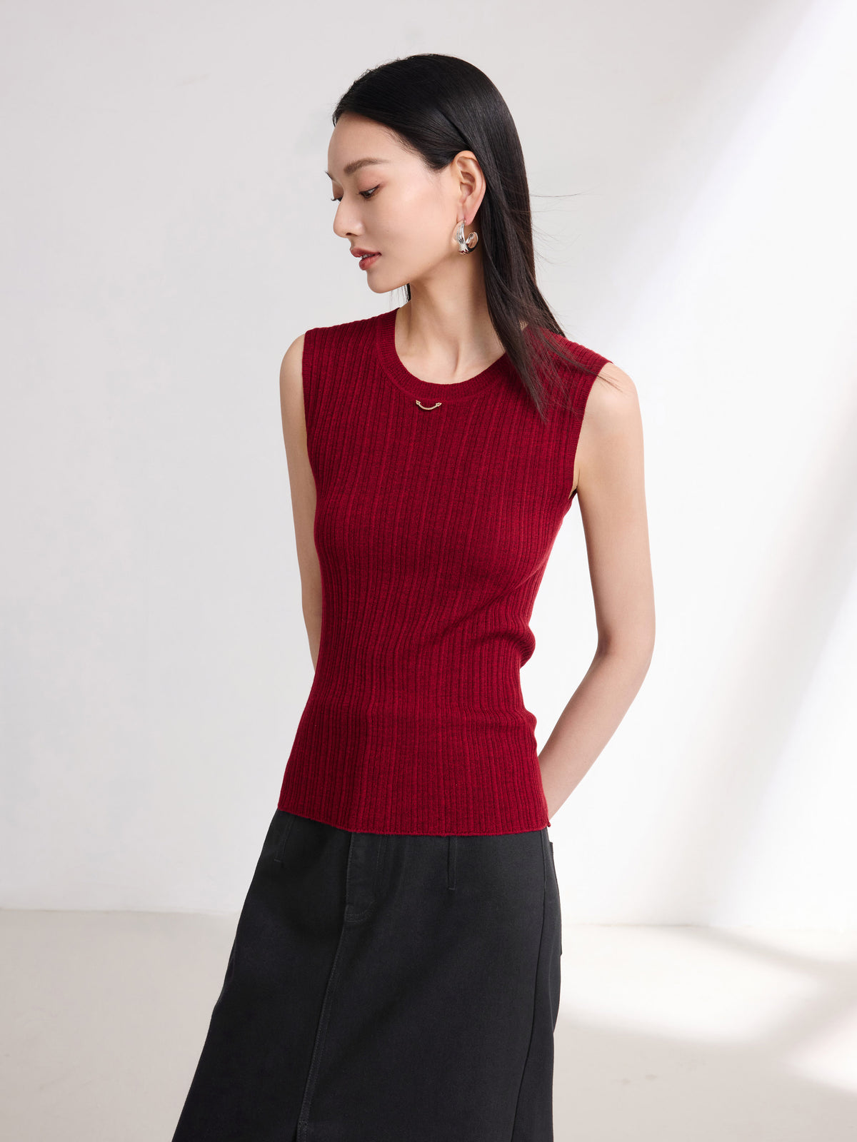 EP YAYING Wool Sleeveless Vest