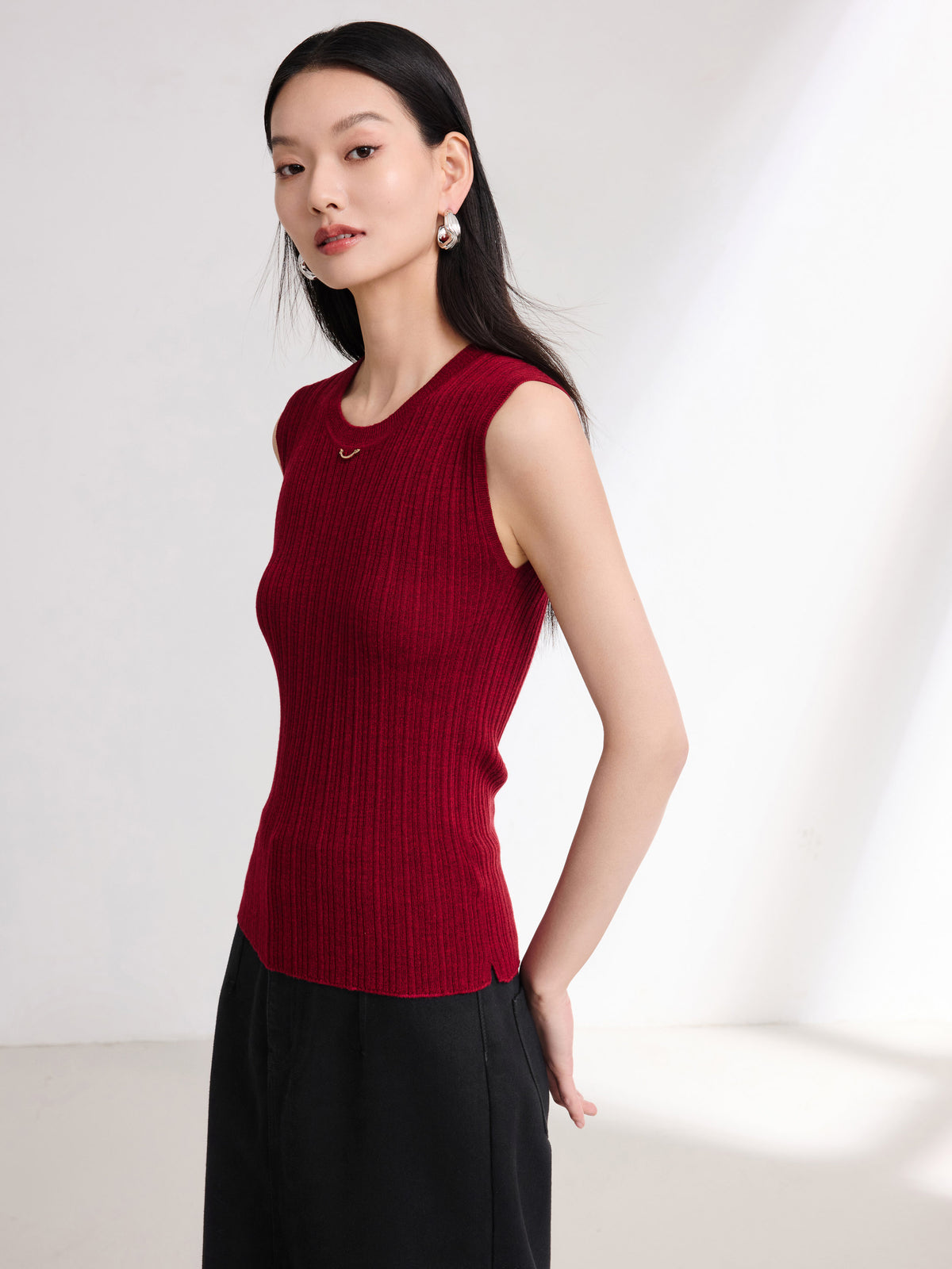EP YAYING Wool Sleeveless Vest