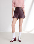 EP YAYING Burgundy Casual Shorts