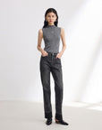 EP YAYING Black Straight Leg Pants