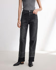 EP YAYING Black Straight Leg Pants