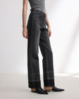 EP YAYING Black Straight Leg Pants