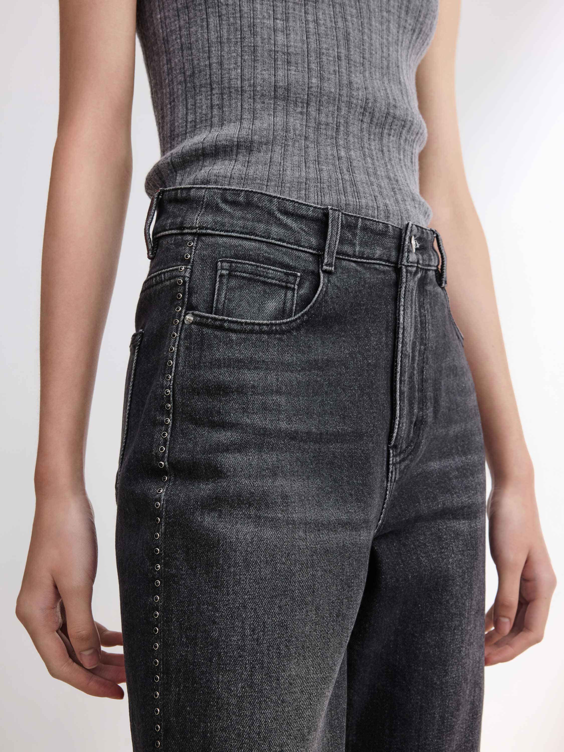 EP YAYING Black Straight Leg Pants