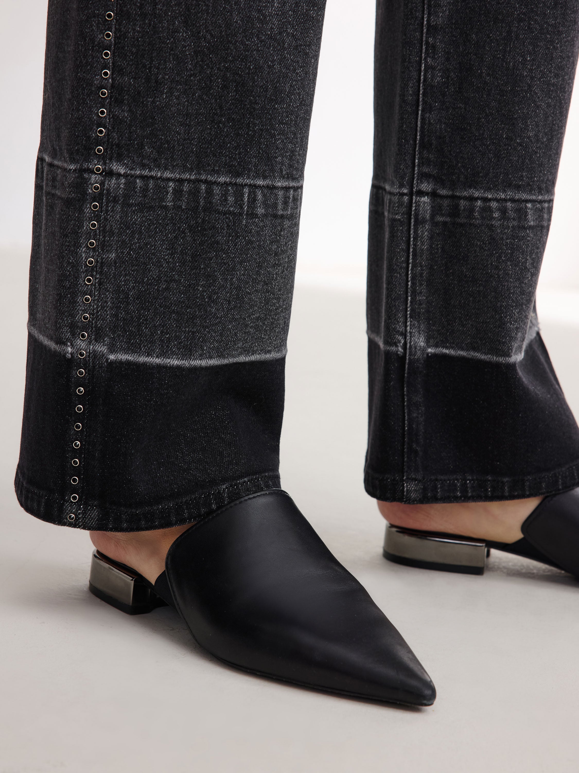 EP YAYING Black Straight Leg Pants