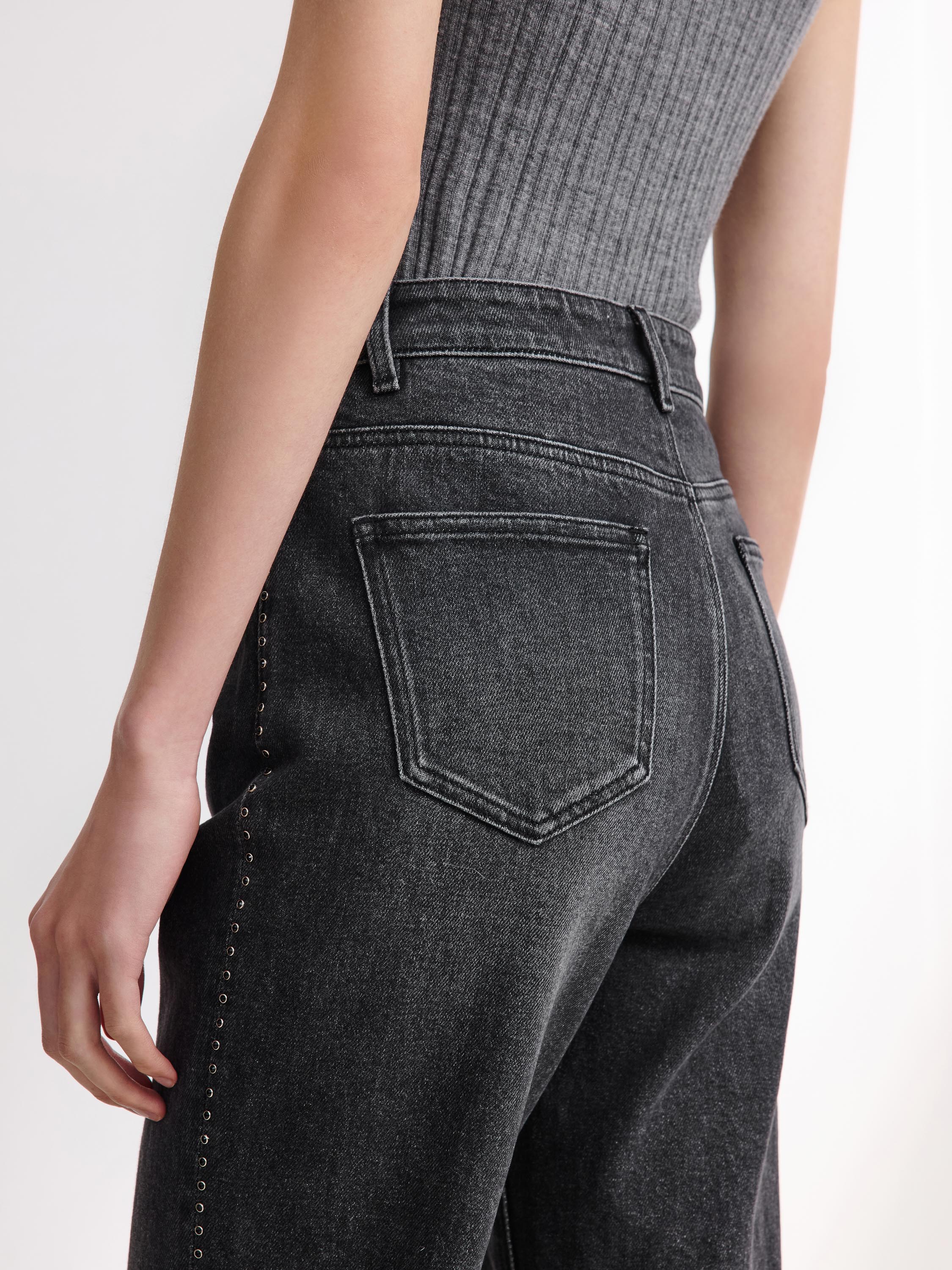 EP YAYING Black Straight Leg Pants