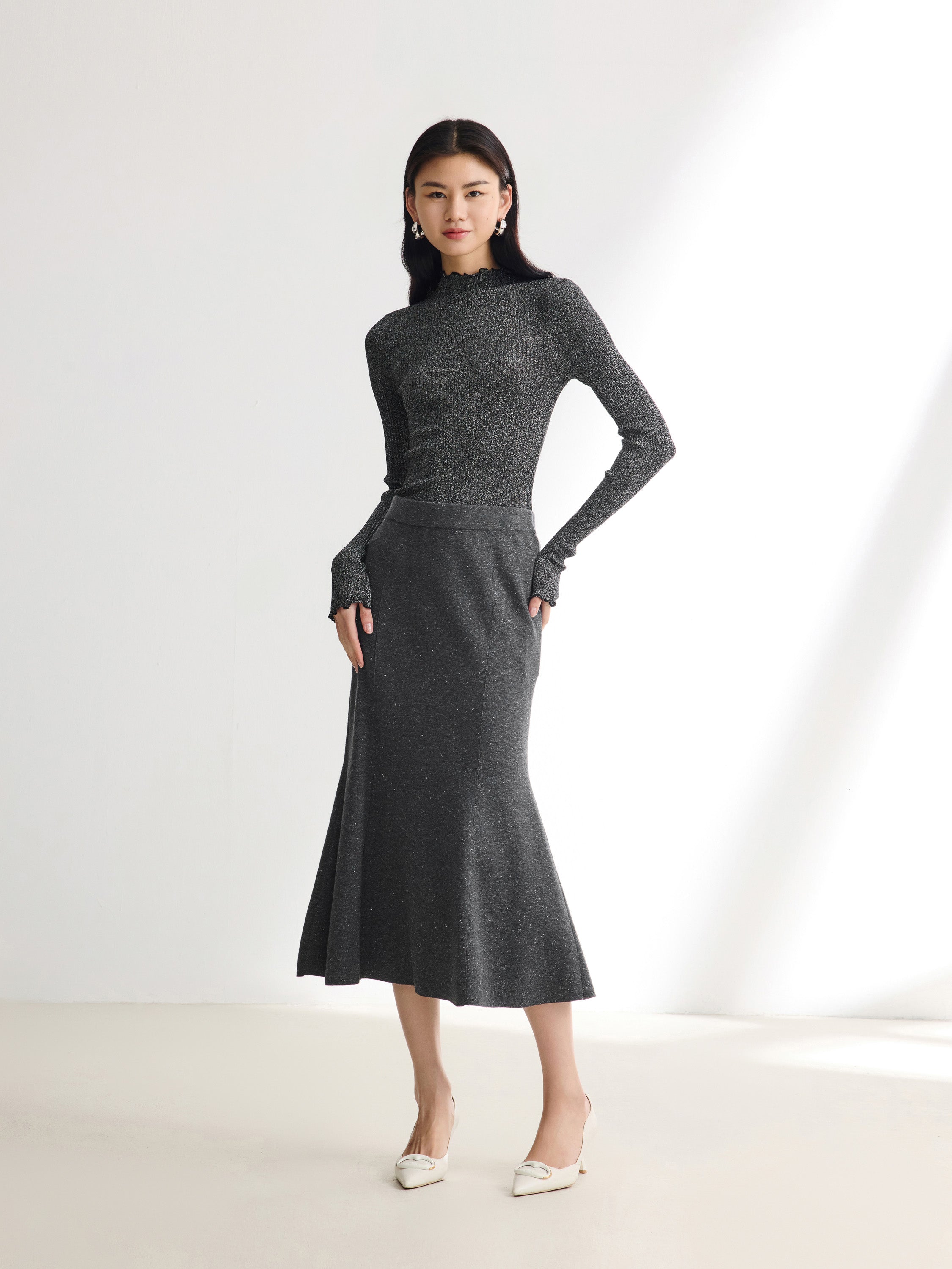 EP YAYING Black Slim Fit Dress