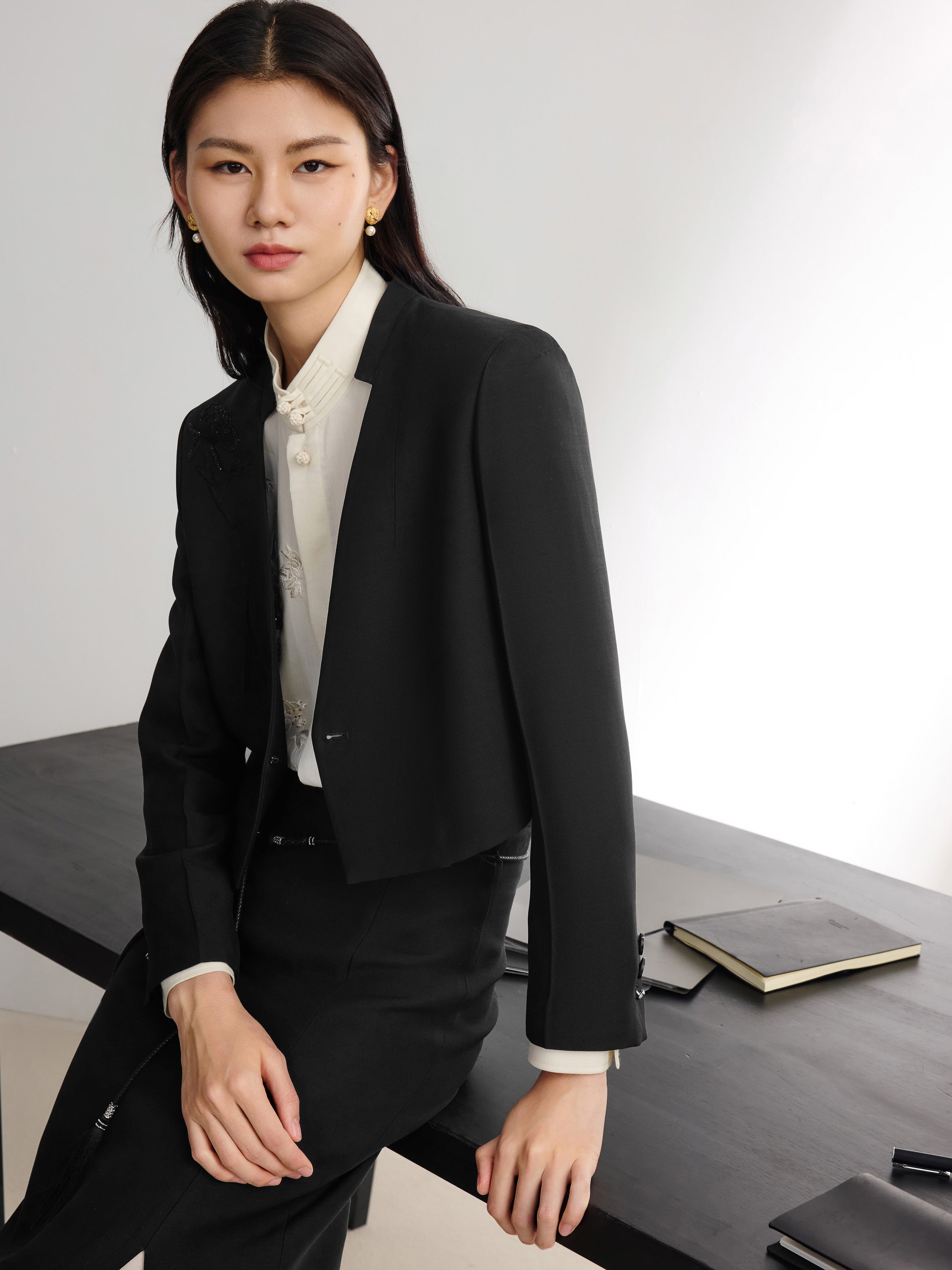 EP YAYING Black Blazer