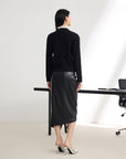 EP YAYING Pure Wool Knitted Cardigan