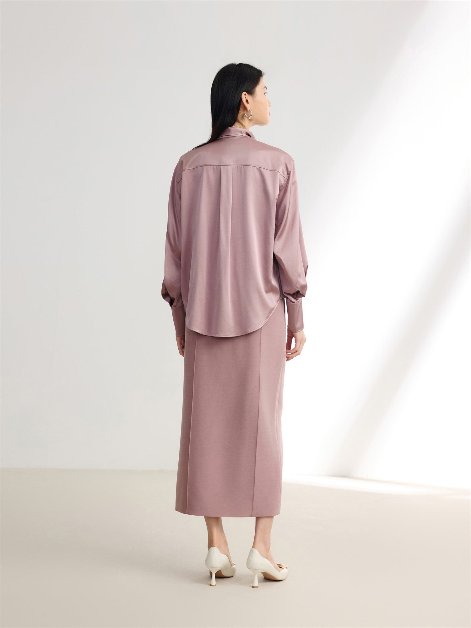 EP YAYING Silk Long-Sleeve Shirt
