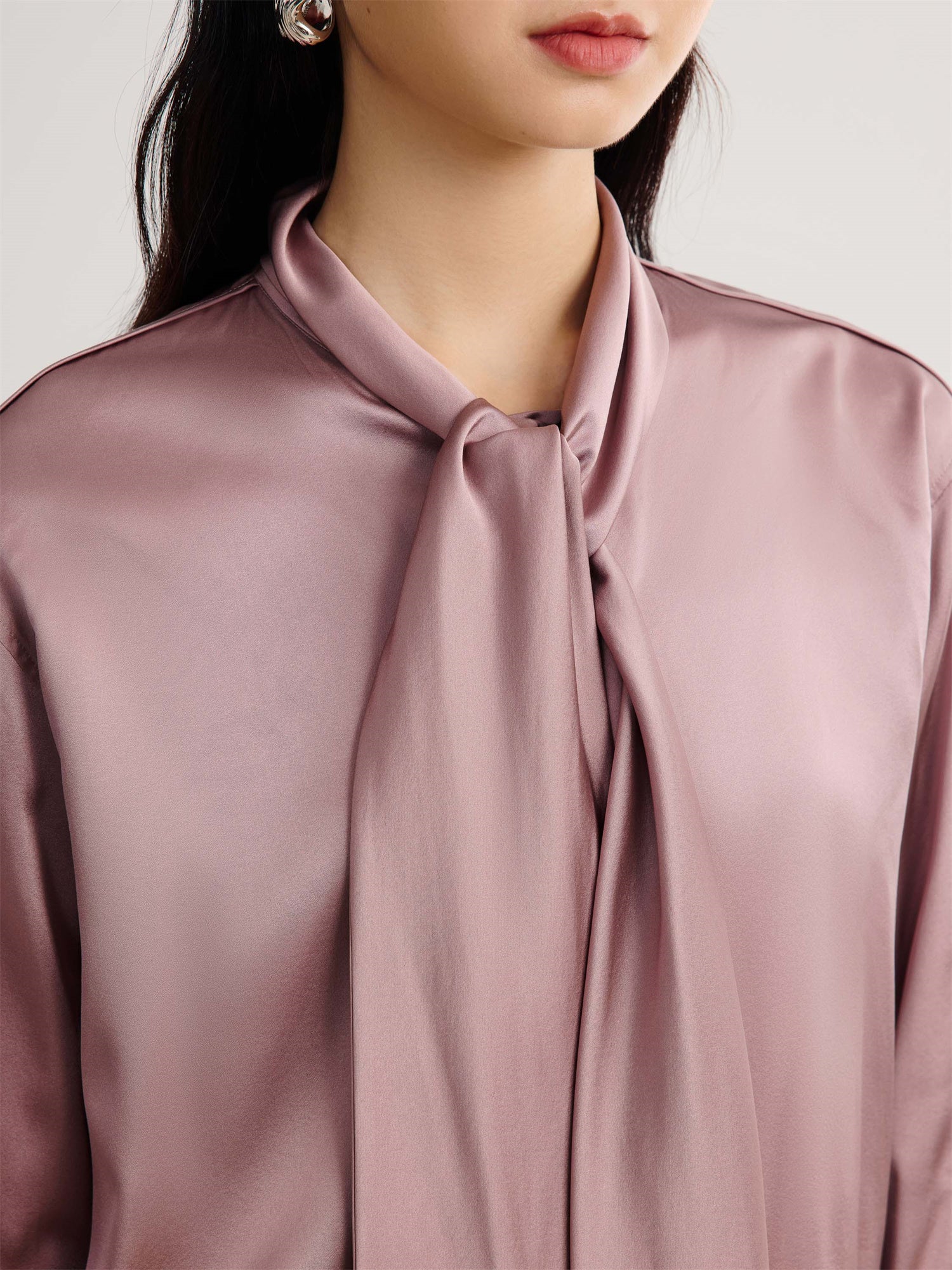 EP YAYING Silk Long-Sleeve Shirt