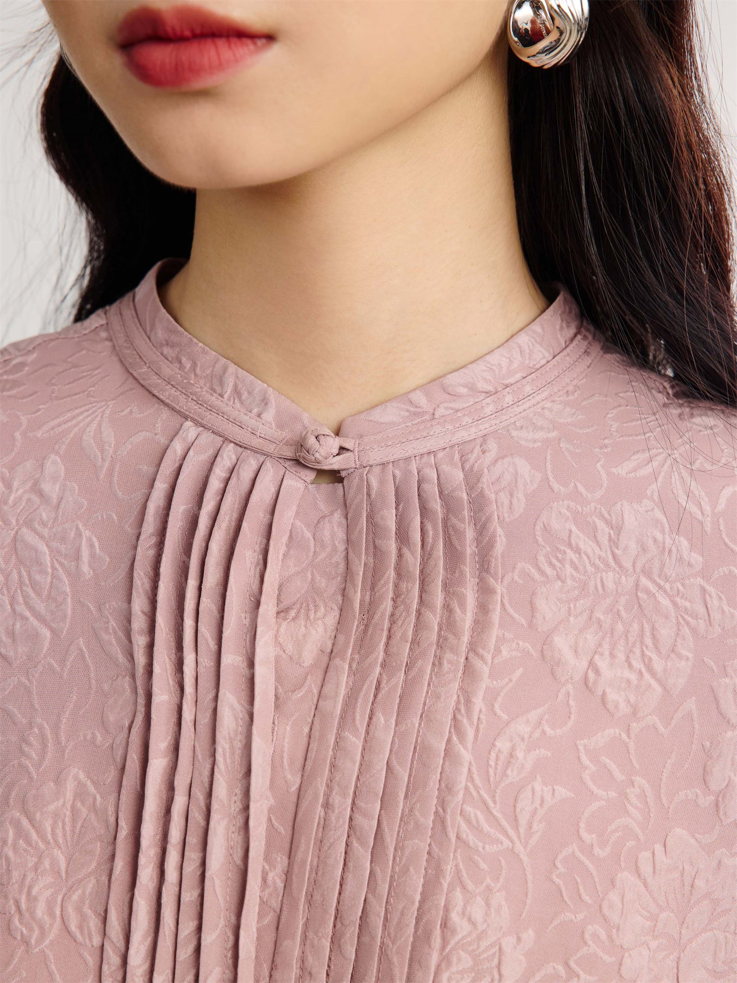 EP YAYING Silk Chinese Style Shirt
