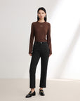 EP YAYING Black Straight Leg Pants