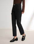 EP YAYING Black Straight Leg Pants