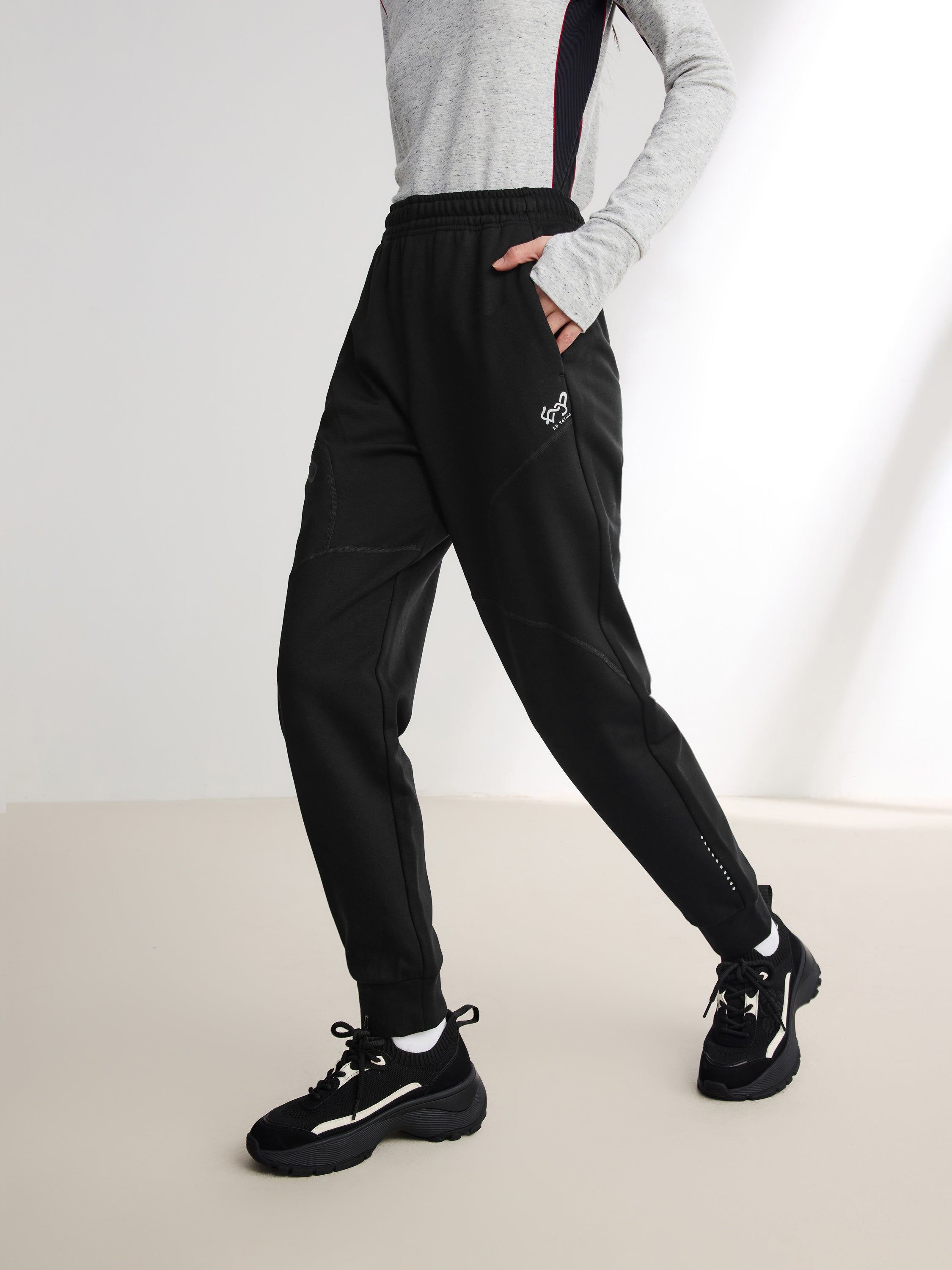 EP YAYING Black Slim Fit Pants
