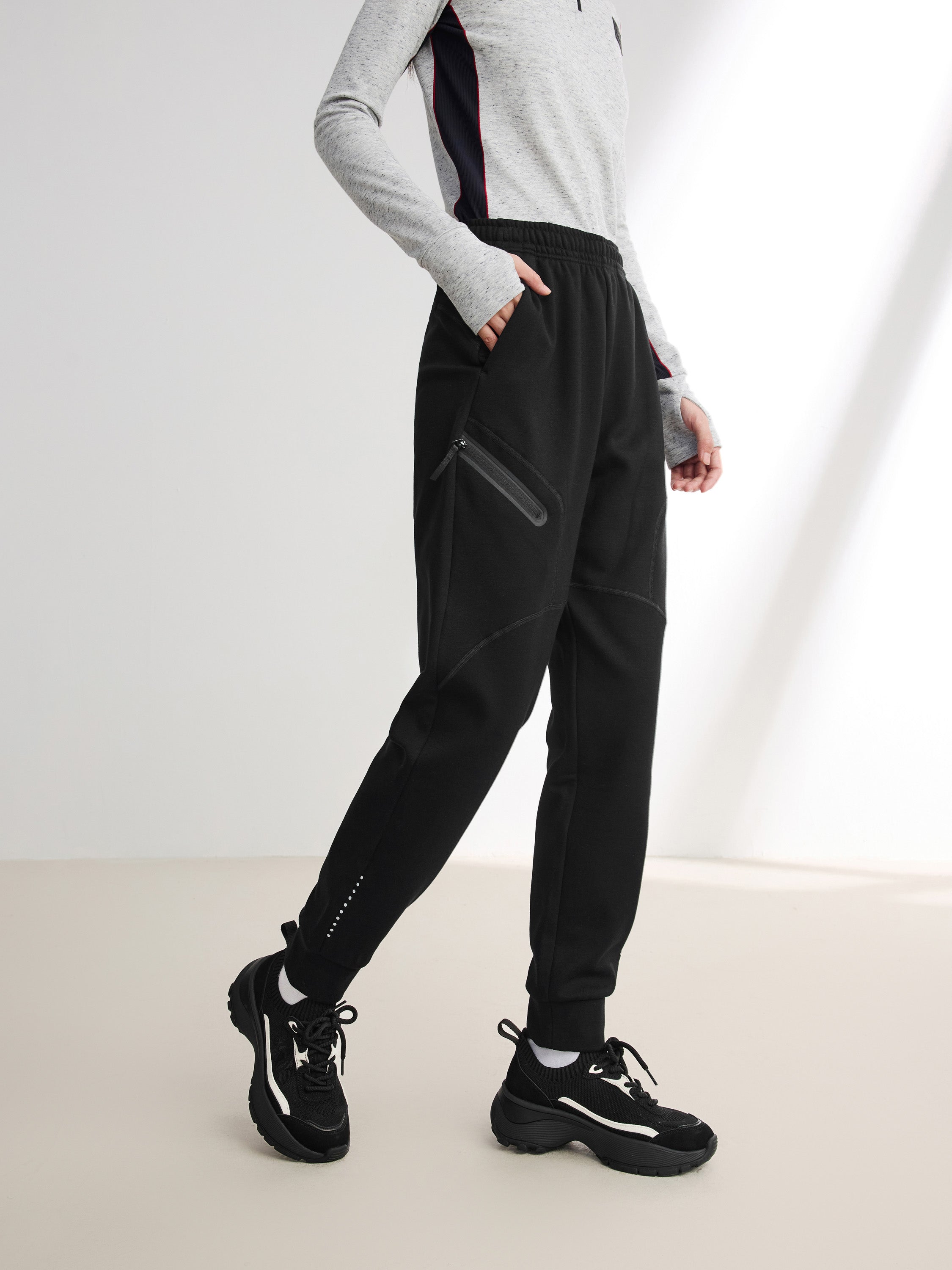 EP YAYING Black Slim Fit Pants